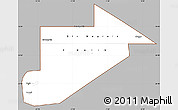 Gray Simple Map of Tiris Zemmour, cropped outside