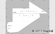 Gray Simple Map of Tiris Zemmour, single color outside