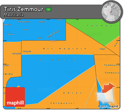 Political Simple Map of Tiris Zemmour