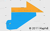 Political Simple Map of Tiris Zemmour, single color outside