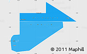 Political Shades Simple Map of Tiris Zemmour, single color outside