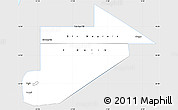 Silver Style Simple Map of Tiris Zemmour, single color outside