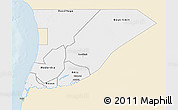 Classic Style 3D Map of Trarza, single color outside