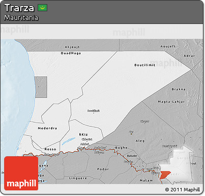 Gray 3D Map of Trarza