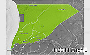 Physical 3D Map of Trarza, desaturated