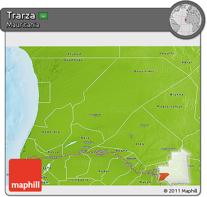 Physical 3D Map of Trarza