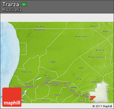 Physical 3D Map of Trarza