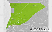 Physical 3D Map of Trarza, lighten, desaturated