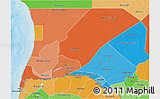 Political Shades 3D Map of Trarza