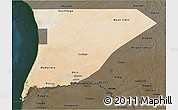 Satellite 3D Map of Trarza, darken