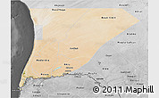 Satellite 3D Map of Trarza, desaturated