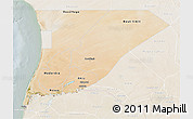 Satellite 3D Map of Trarza, lighten