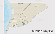 Shaded Relief 3D Map of Trarza, single color outside