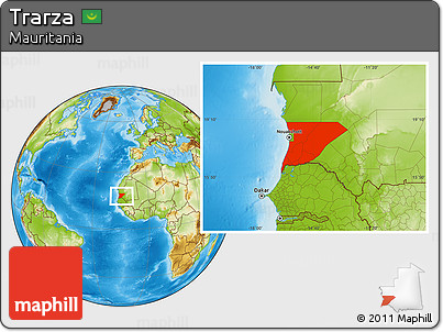 Physical Location Map of Trarza