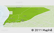 Physical Panoramic Map of Trarza, lighten