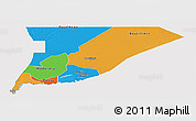 Political Panoramic Map of Trarza, cropped outside