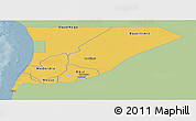 Savanna Style Panoramic Map of Trarza, single color outside
