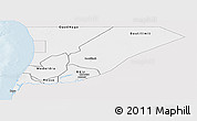 Silver Style Panoramic Map of Trarza, single color outside