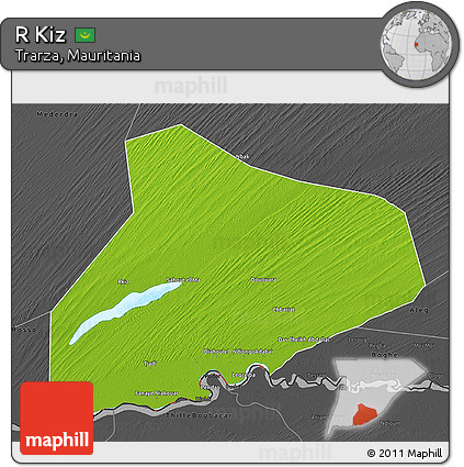 Physical 3D Map of R Kiz, darken, desaturated