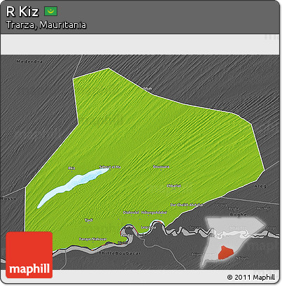 Physical 3D Map of R Kiz, darken, desaturated
