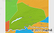 Physical 3D Map of R Kiz, political outside