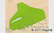 Physical 3D Map of R Kiz, satellite outside