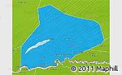 Political 3D Map of R Kiz, physical outside
