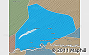 Political 3D Map of R Kiz, semi-desaturated