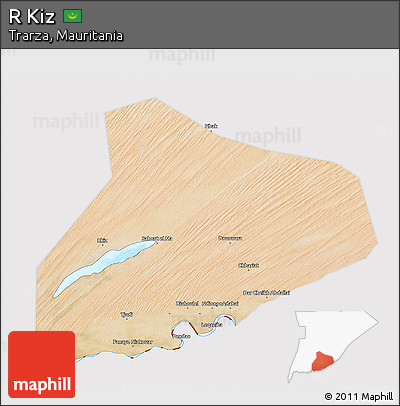 Satellite 3D Map of R Kiz, cropped outside