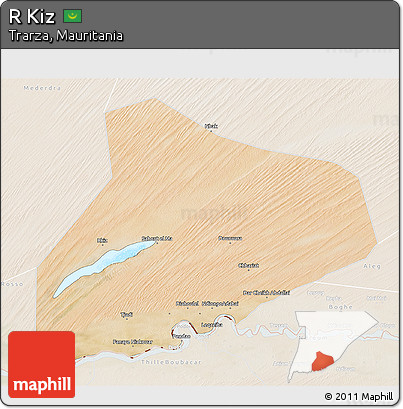Satellite 3D Map of R Kiz, lighten