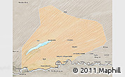 Satellite 3D Map of R Kiz, semi-desaturated