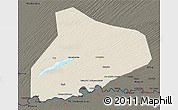 Shaded Relief 3D Map of R Kiz, darken