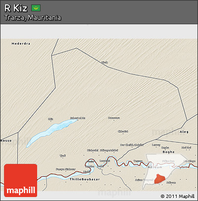Shaded Relief 3D Map of R Kiz