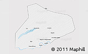 Silver Style 3D Map of R Kiz, single color outside