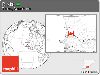 Blank Location Map of R Kiz