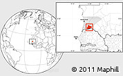 Blank Location Map of R Kiz, highlighted parent region