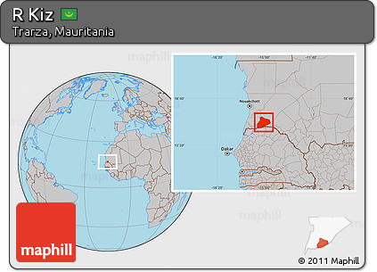 Gray Location Map of R Kiz