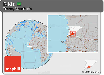 Gray Location Map of R Kiz, highlighted parent region