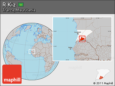Gray Location Map of R Kiz, highlighted parent region