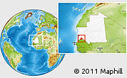 Physical Location Map of R Kiz, highlighted country, within the entire country