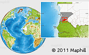Physical Location Map of R Kiz, highlighted country, highlighted parent region
