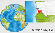 Physical Location Map of R Kiz, highlighted country