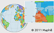 Political Location Map of R Kiz