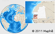 Shaded Relief Location Map of R Kiz, highlighted country, highlighted parent region, within the entire country