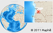 Shaded Relief Location Map of R Kiz, highlighted parent region