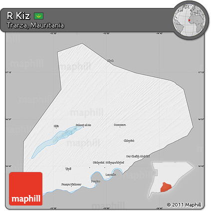 Gray Map of R Kiz, single color outside