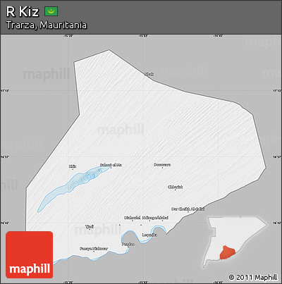 Gray Map of R Kiz, single color outside