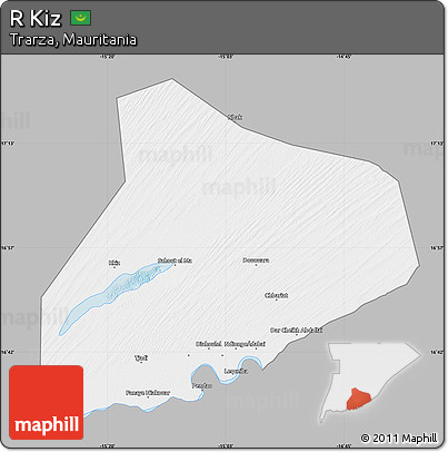Gray Map of R Kiz, single color outside
