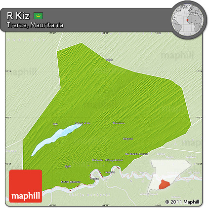 Physical Map of R Kiz, lighten