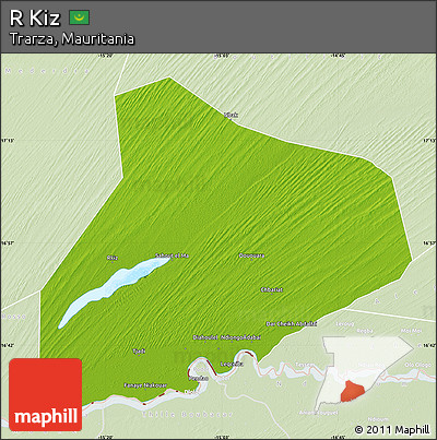 Physical Map of R Kiz, lighten